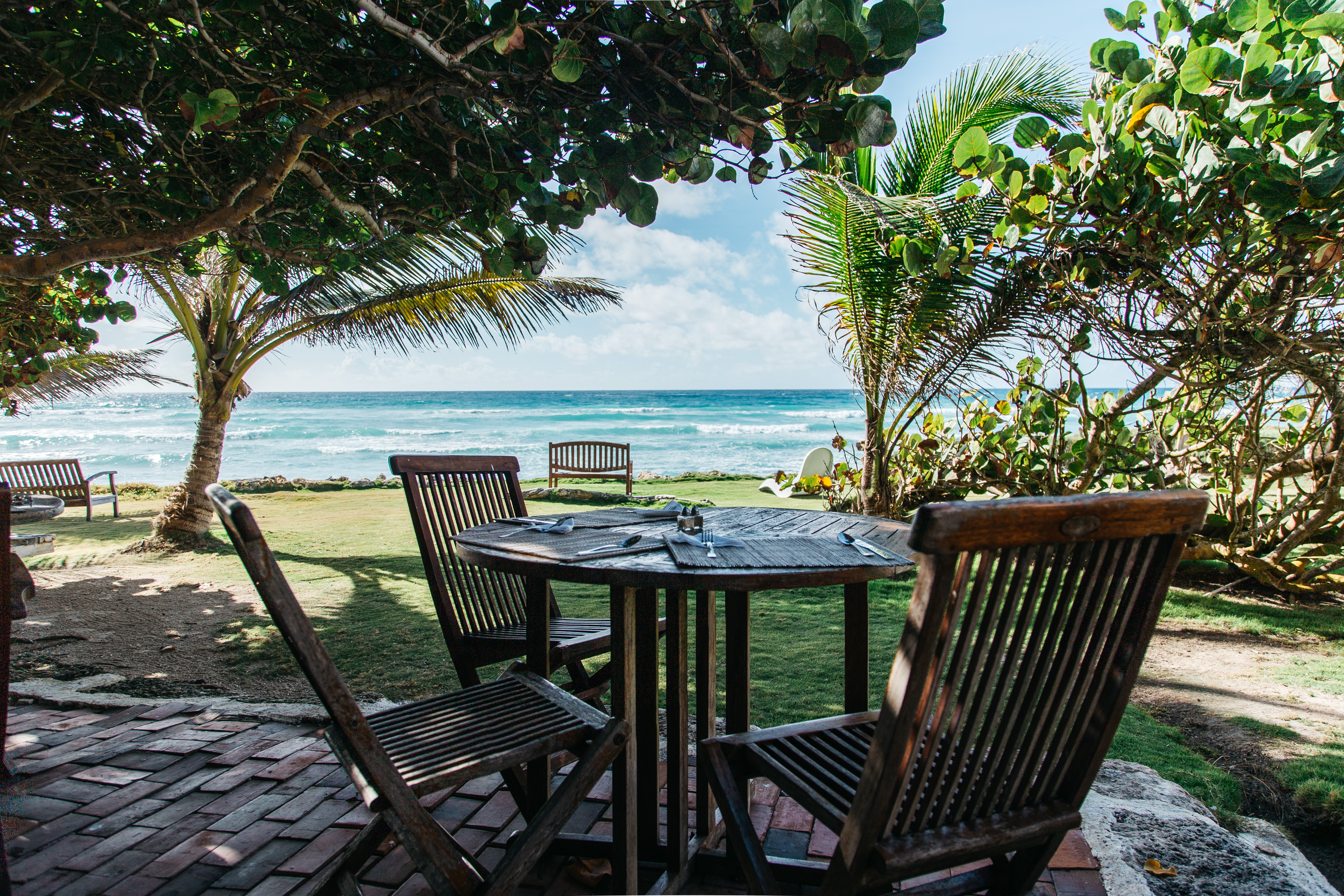 Outdoor Dining Barbados Ocean Spray