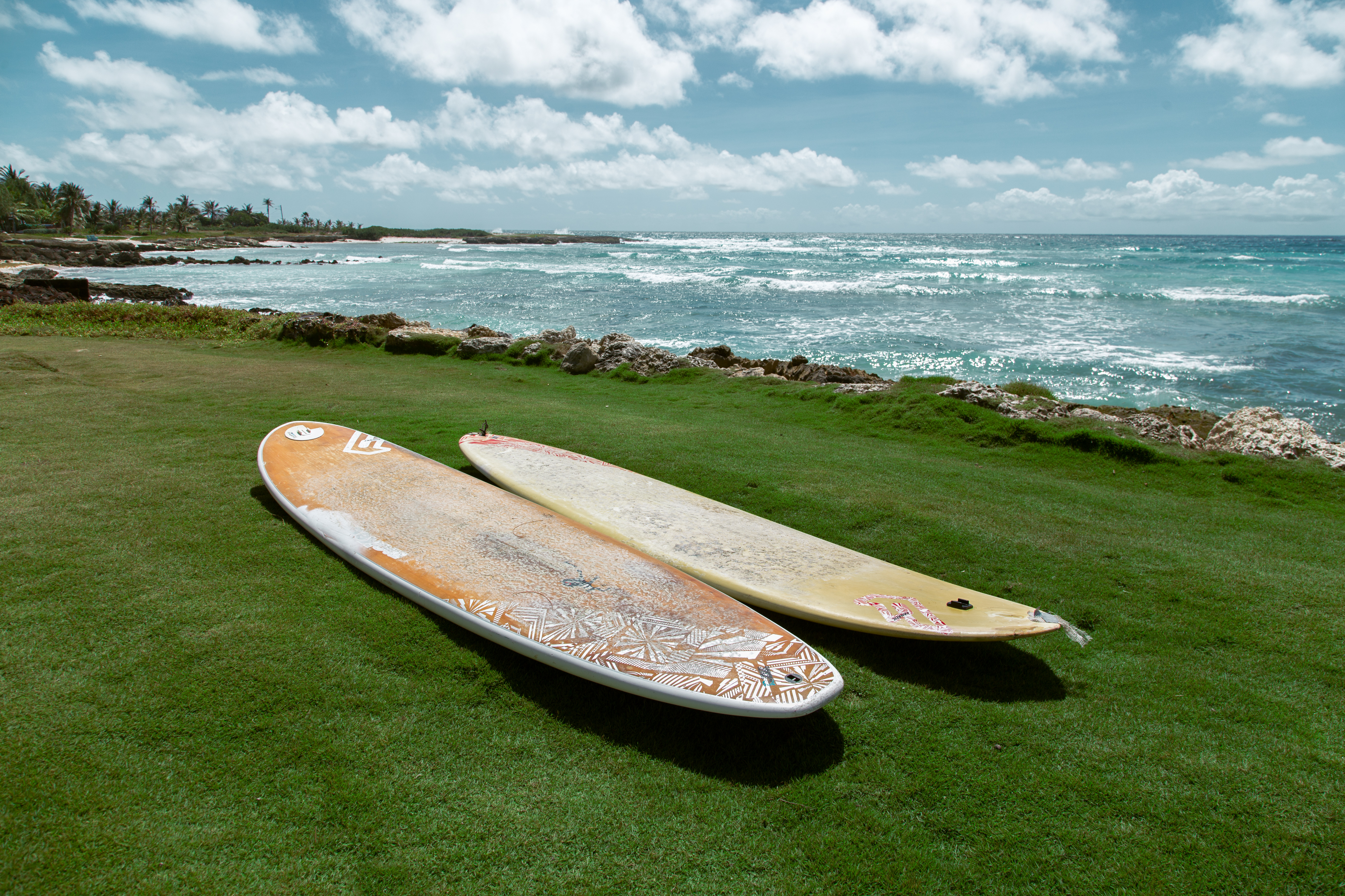 Surfboards Surfers Point Barbados Lawn